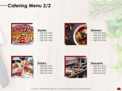 Catering menu l2047 ppt powerpoint presentation ideas master slide
