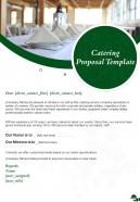 Catering Proposal Template One Pager Sample Example Document