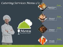 Catering service menu cost ppt powerpoint presentation outline introduction