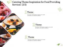Catering theme inspiration for food providing services ppt powerpoint presentation ideas