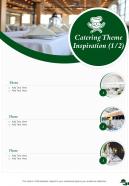 Catering Theme Inspiration One Pager Sample Example Document
