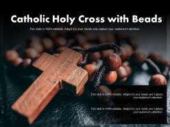 Catholic holy cross with beads