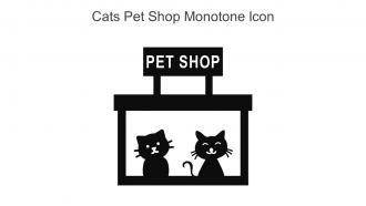 Cats Pet Shop Monotone Icon In Powerpoint Pptx Png And Editable Eps Format