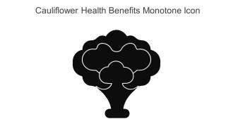Cauliflower Health Benefits Monotone Icon In Powerpoint Pptx Png And Editable Eps Format
