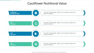 Cauliflower Nutritional Value In Powerpoint And Google Slides Cpb