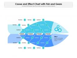 Cause and effect chart with fish and gears