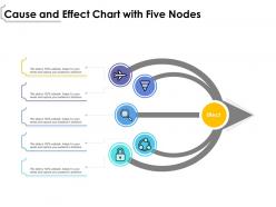 Cause and effect chart with five nodes