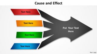 Cause and effect with arrows 4 causes slides presentation diagrams templates powerpoint info graphics
