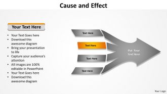 Cause and effect with arrows 4 causes slides presentation diagrams templates powerpoint info graphics