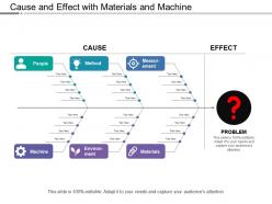 Cause and effect with materials and machine