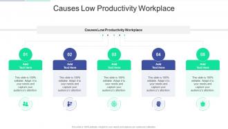Causes Low Productivity Workplace In Powerpoint And Google Slides Cpb