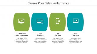 Causes poor sales performance ppt powerpoint presentation inspiration gridlines cpb