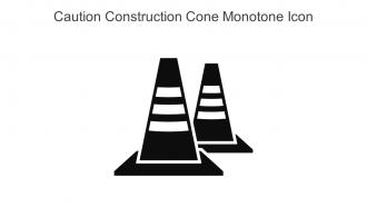 Caution Construction Cone Monotone Icon In Powerpoint Pptx Png And Editable Eps Format