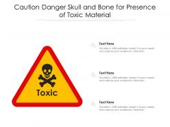 Caution danger skull and bone for presence of toxic material