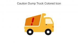 Caution Dump Truck Colored Icon In Powerpoint Pptx Png And Editable Eps Format