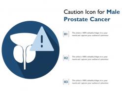 Caution icon for male prostate cancer