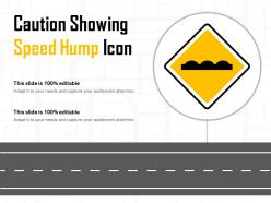 Caution showing speed hump icon