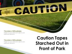 Caution Tapes Starched Out In Front Of Park