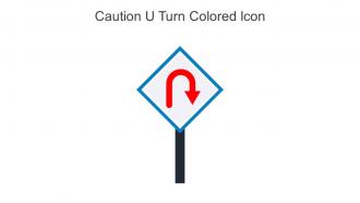 Caution U Turn Colored Icon In Powerpoint Pptx Png And Editable Eps Format