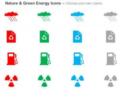 Cb cloud with recycle petrol pump for green energy and nature ppt icons graphics