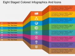 Cb eight staged colored infographics and icons flat powerpoint design
