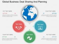 Cb global business deal sharing and planning flat powerpoint design