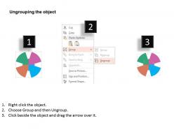 Cc four tags in circular order process chart flat powerpoint design