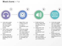 Cc headphone speakers megaphone volume buttons ppt icons graphics