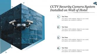 Cctv security camera system installed on wall of hotel