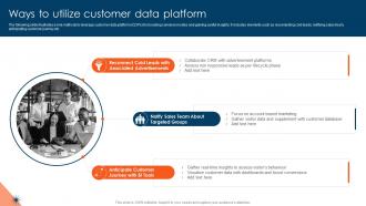 CDP Adoption Process Ways To Utilize Customer Data Platform MKT SS V