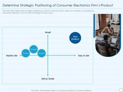 Ce devices firm investor funding elevator determine strategic positioning of consumer electronics firms product