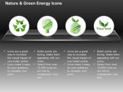 Ce ecology and green energy with eco friendly text ppt icons graphics