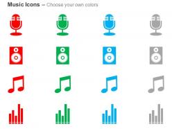 Ce mike speaker music node volume control ppt icons graphics