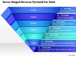 Ce seven staged reverse pyramid for data powerpoint template