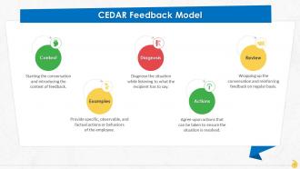 CEDAR Feedback Model Training Ppt
