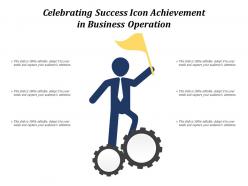 Celebrating success icon achievement in business operation