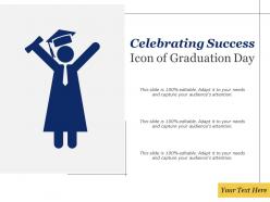 Celebrating success icon of graduation day