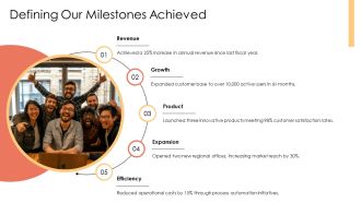 Celebrating Success Milestones Achieved In Business PPT Demonstration AT Content Ready Impactful