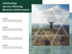 Celebrating Success Showing Business Achievement