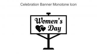 Celebration Banner Monotone Icon In Powerpoint Pptx Png And Editable Eps Format