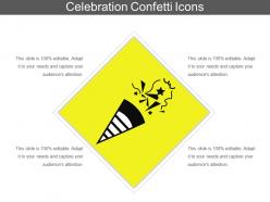 Celebration confetti icons