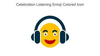 Celebration Listening Emoji Colored Icon In Powerpoint Pptx Png And Editable Eps Format