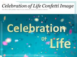 Celebration of life confetti image