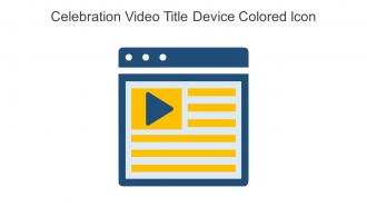 Celebration Video Title Device Colored Icon In Powerpoint Pptx Png And Editable Eps Format