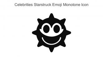 Celebrities Starstruck Emoji Monotone Icon In Powerpoint Pptx Png And Editable Eps Format
