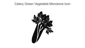 Celery Green Vegetable Monotone Icon In Powerpoint Pptx Png And Editable Eps Format