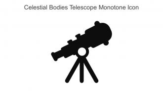 Celestial Bodies Telescope Monotone Icon In Powerpoint Pptx Png And Editable Eps Format