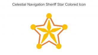 Celestial Navigation Sheriff Star Colored Icon In Powerpoint Pptx Png And Editable Eps Format