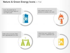 Cell fuel power transmission flammable liquid ppt icons graphics