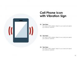 Cell Phone Icon Internet Connection Allowed Sign Reminder Bell Selfie Stick Vibration